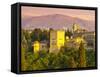 The Alhambra Palace at Sunset, Granada, Granada Province, Andalucia, Spain-Doug Pearson-Framed Stretched Canvas