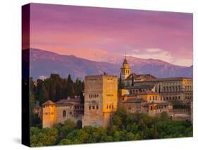 The Alhambra Palace at Sunset, Granada, Granada Province, Andalucia, Spain-Doug Pearson-Stretched Canvas