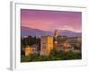 The Alhambra Palace at Sunset, Granada, Granada Province, Andalucia, Spain-Doug Pearson-Framed Photographic Print