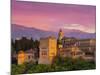 The Alhambra Palace at Sunset, Granada, Granada Province, Andalucia, Spain-Doug Pearson-Mounted Photographic Print