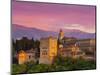 The Alhambra Palace at Sunset, Granada, Granada Province, Andalucia, Spain-Doug Pearson-Mounted Photographic Print