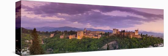 The Alhambra Palace Illuminated at Dusk, Granada, Granada Province, Andalucia, Spain-Doug Pearson-Stretched Canvas