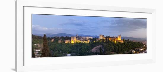 The Alhambra Palace Illuminated at Dusk, Granada, Granada Province, Andalucia, Spain-Doug Pearson-Framed Photographic Print