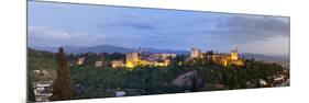 The Alhambra Palace Illuminated at Dusk, Granada, Granada Province, Andalucia, Spain-Doug Pearson-Mounted Photographic Print