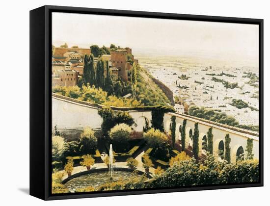 The Alhambra (Red Castle)-Santiago Rusinol i Prats-Framed Stretched Canvas