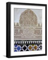 The Alhambra with Carved Muslim Inscription and Tilework, Granada, Spain-Merrill Images-Framed Photographic Print