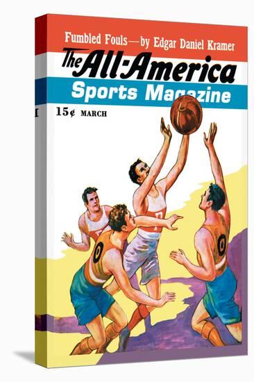 The All-America Sports Magazine: Fumbled Fouls-null-Stretched Canvas