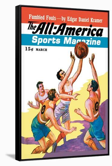 The All-America Sports Magazine: Fumbled Fouls-null-Framed Stretched Canvas