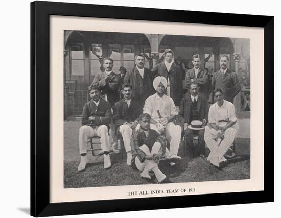 The All-India Cricket Team of 1911-null-Framed Giclee Print