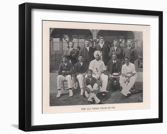 The All-India Cricket Team of 1911-null-Framed Giclee Print