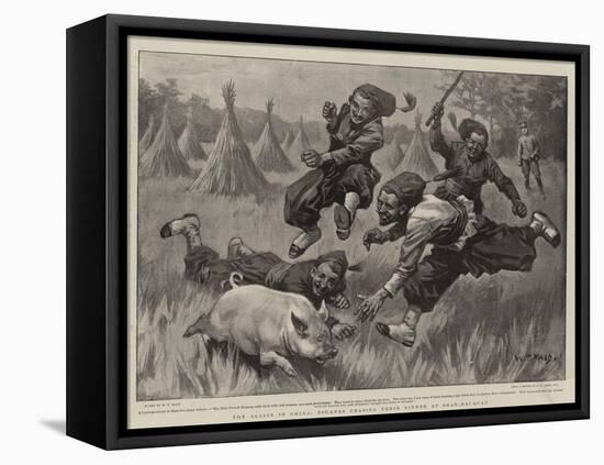 The Allies in China, Zouaves Chasing their Dinner at Shan-Hai-Quan-William T. Maud-Framed Stretched Canvas