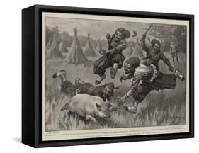 The Allies in China, Zouaves Chasing their Dinner at Shan-Hai-Quan-William T. Maud-Framed Stretched Canvas