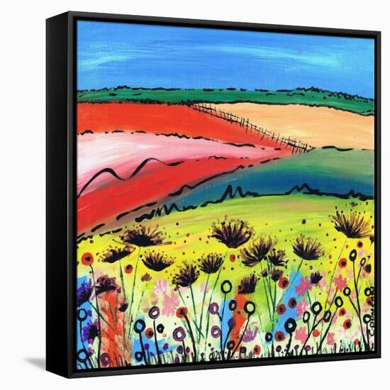 The Allium Fields-Caroline Duncan-Framed Stretched Canvas