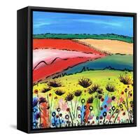 The Allium Fields-Caroline Duncan-Framed Stretched Canvas