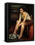 The Alluring Young Girl-Julio Romero de Torres-Framed Stretched Canvas