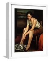 The Alluring Young Girl-Julio Romero de Torres-Framed Giclee Print