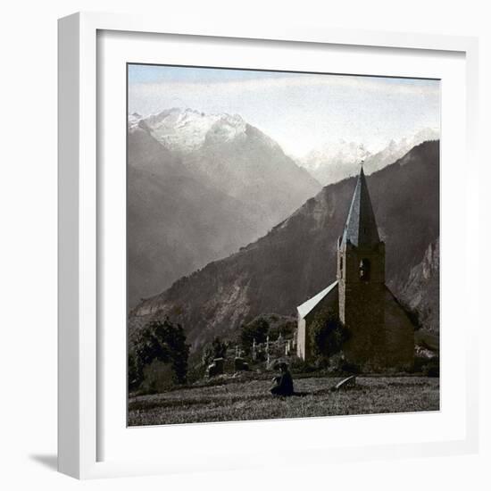 The Alpe-D'Huez (Isère, France), Saint-Ferreol Chapel, Circa 1890-1895-Leon, Levy et Fils-Framed Giclee Print