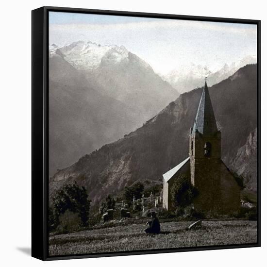 The Alpe-D'Huez (Isère, France), Saint-Ferreol Chapel, Circa 1890-1895-Leon, Levy et Fils-Framed Stretched Canvas