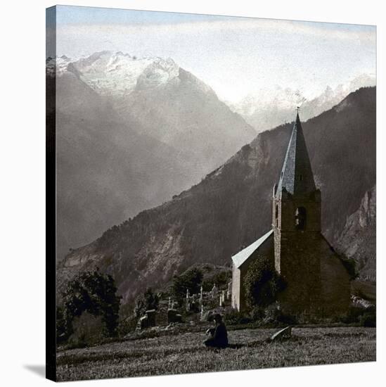 The Alpe-D'Huez (Isère, France), Saint-Ferreol Chapel, Circa 1890-1895-Leon, Levy et Fils-Stretched Canvas