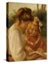 The Alphabet, Jean and Gabrielle-Pierre-Auguste Renoir-Stretched Canvas