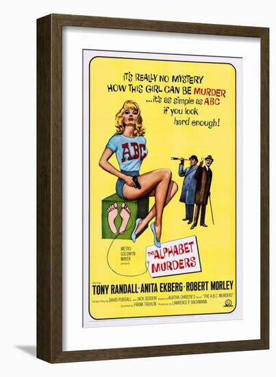 The Alphabet Murders, from Left: Anita Ekberg, Robert Morley, Tony Randall, 1965-null-Framed Art Print