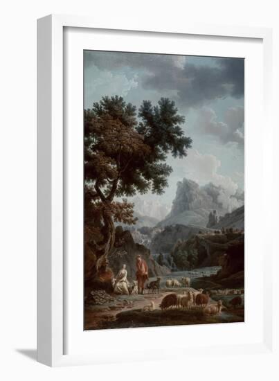 The Alpine Shepherdess-Antoine Charles Horace Vernet-Framed Giclee Print