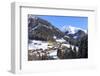 The alpine village of Langwies framed by woods and snowy peaks, district of Plessur, Canton of Grau-Roberto Moiola-Framed Photographic Print