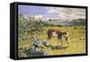 The Alps in May-Giovanni Segantini-Framed Stretched Canvas