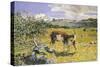 The Alps in May-Giovanni Segantini-Stretched Canvas
