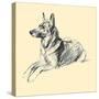 The Alsatian-Lucy Dawson-Stretched Canvas