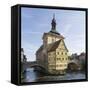 The Alte Rathaus, landmark of Bamberg in Franconia, a part of Bavaria. The Old Town is listed as UN-Martin Zwick-Framed Stretched Canvas