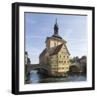 The Alte Rathaus, landmark of Bamberg in Franconia, a part of Bavaria. The Old Town is listed as UN-Martin Zwick-Framed Photographic Print