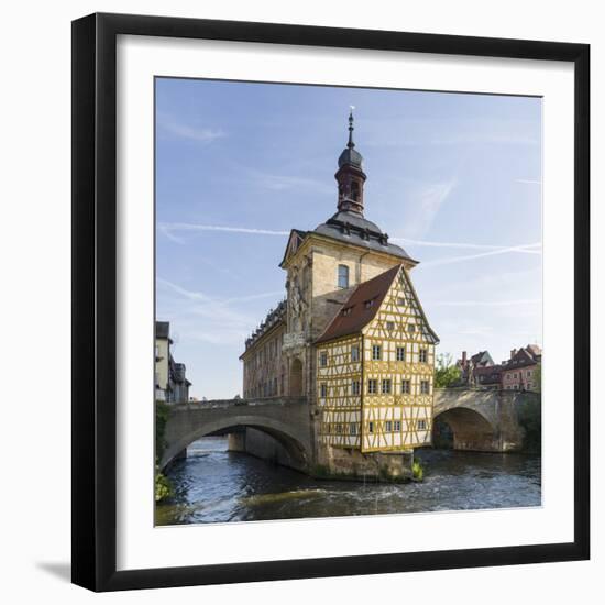 The Alte Rathaus, landmark of Bamberg in Franconia, a part of Bavaria. The Old Town is listed as UN-Martin Zwick-Framed Photographic Print