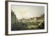 The Altmarkt in Dresden Seen from the Seegasse, c. 1751-Canaletto-Framed Giclee Print