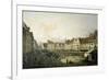 The Altmarkt in Dresden Seen from the Seegasse, c. 1751-Canaletto-Framed Giclee Print