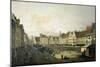 The Altmarkt in Dresden Seen from the Seegasse, c. 1751-Canaletto-Mounted Giclee Print