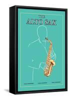 The Alto Sax-null-Framed Stretched Canvas