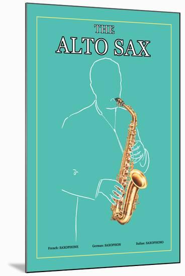 The Alto Sax-null-Mounted Art Print