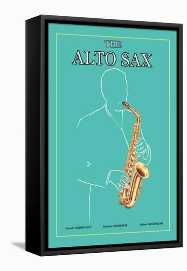 The Alto Sax-null-Framed Stretched Canvas