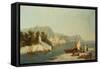 The Amalfitan Coast-William Raymond Dommersen-Framed Stretched Canvas