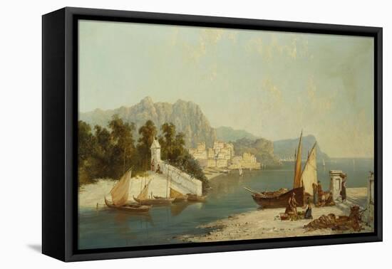 The Amalfitan Coast-William Raymond Dommersen-Framed Stretched Canvas