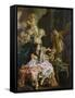 The Amatory Morning, La Galante Matinee-Francois Boucher-Framed Stretched Canvas