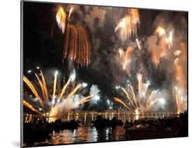 The Amazing Fireworks Display During the Night of Redentore Celebration in the Basin of St. Mark, V-Carlo Morucchio-Mounted Photographic Print