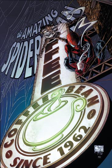 The Amazing Spider-Man No.593 Cover: Spider-Man-Joe Quesada-Lamina Framed Poster