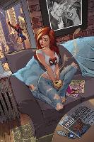 The Amazing Spider-Man No.601 Cover: Mary Jane Watson-J. Scott Campbell-Lamina Framed Poster