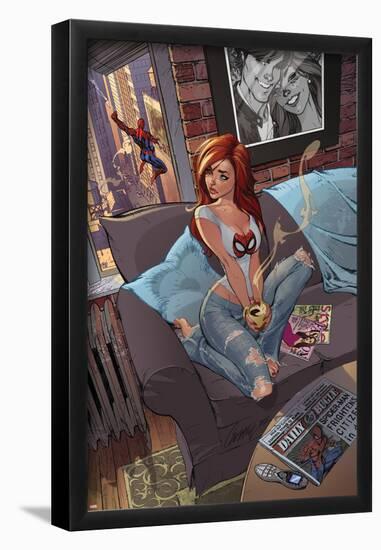 The Amazing Spider-Man No.601 Cover: Mary Jane Watson-J. Scott Campbell-Framed Poster