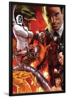 The Amazing Spider-Man No.644 Cover: Norman Osborn, Lizard, Menace, and Mister Negative Posing-Marko Djurdjevic-Lamina Framed Poster