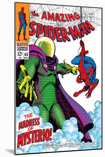 The Amazing Spider-Man No.66 Cover: Mysterio and Spider-Man Fighting-null-Mounted Poster