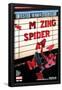 The Amazing Spider-Man No.665 Cover: Spider-Man Falling from the Marquee-Paolo Rivera-Framed Poster