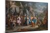 The Amazon Queen, Thalestris, in the Camp of Alexander the Great-Johann Georg Platzer-Mounted Giclee Print